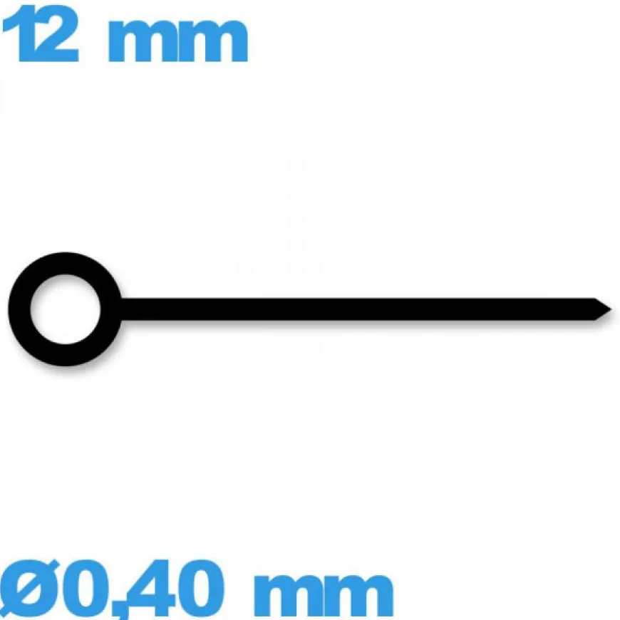 Aiguille taille : 12mm cadran principal des minutes noir de mouvement seule