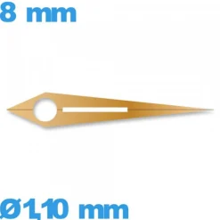 Aiguille    taille : 8mm lumineuse nuit cadran principal (heure) or rose pour mouvement  seule