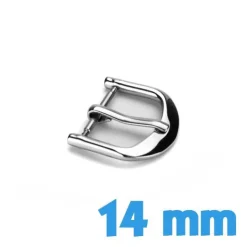Attache ardillon 14 mm argent acier