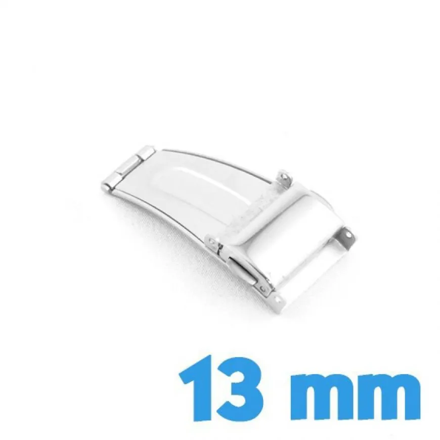Attache argenté déployante 13 mm acier bouton