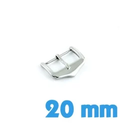 Attache argentée ardillon montre pas cher 20 mm bracelet cuir silicone plastique