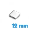 Attache bracelet clip argenté 12 mm