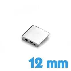 Attache bracelet clip argenté 12 mm