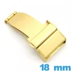 Attache 18 mm Doré Acier déployant bouton