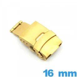 Attache 16 mm Doré Acier déployant bouton