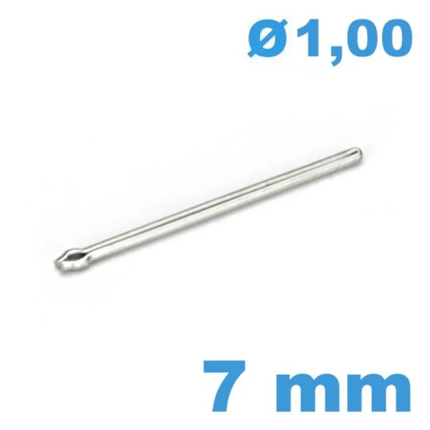 Axe fendu diamètre 1 mm Longueur : 7 mm bracelets métal