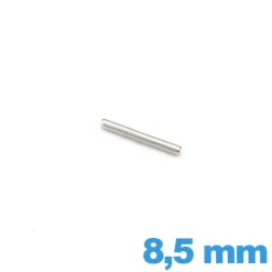 Barre droite diamètre 1.0 mm Longueur : 8.5 mm pour bracelet métal