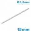 Barre Droite pour Montre 15 mm diamètre 0,80 mm