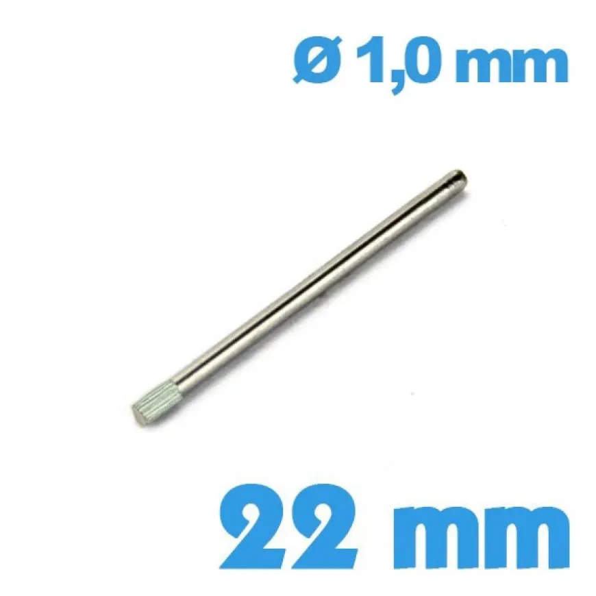 Barre embout strié 22mm bracelet de montre - Diamètre 1,0