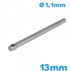 Barre fendue de bracelet pour montre 13 mm diamètre 1,1 mm