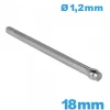 Barre fendue longue de 18 mm de montre métal