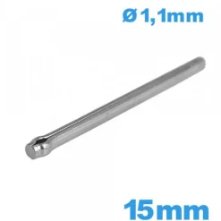 Barre Fendue pour Montre taille 15 mm - Diamètre 1,10 mm