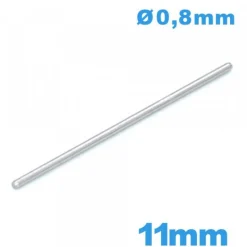 Barre goupille droite longue de 11 mm de montre à maillon