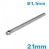Barre goupille fendue large de 21 mm de bracelet montre