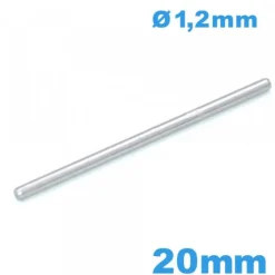Barre goupille large de 20mm droite pour montre acier