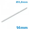 Barre longue de 14 mm droite  bracelet de montre acier