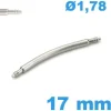 1 Barre 17 mm d :1,78 mm incurvée