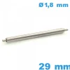 1 Barre   29mm Non téléscopique épaulement simple diam : 1,8 mm Suisse