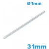 Barre moletée de montre acier inoxydable large de 31mm