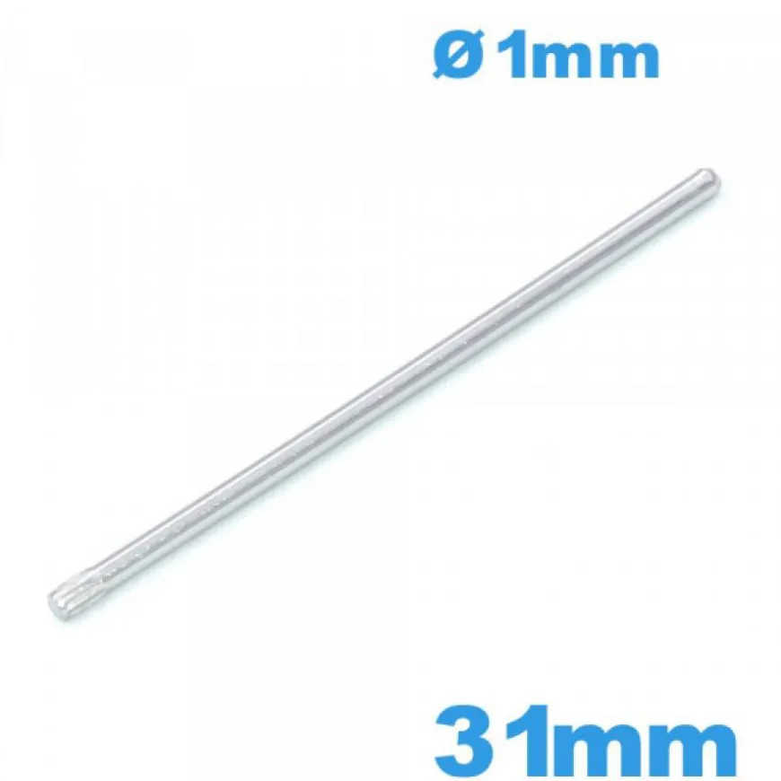Barre moletée de montre acier inoxydable large de 31mm