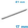1 Barre Non téléscopique Suisse 17 mm bracelet montre d :1 mm de marque ISOSWISS épaulement simple