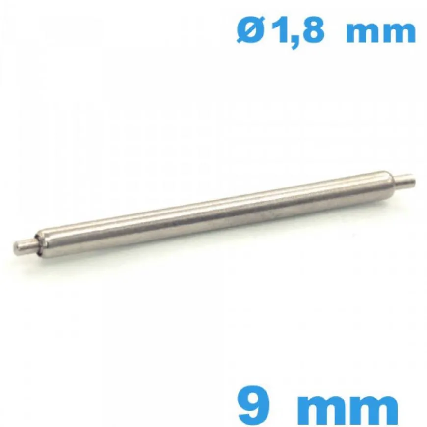 1 Barre Non téléscopique Suisse 9 mm pour réparation bracelet montre d :1,8 mm épaulement simple