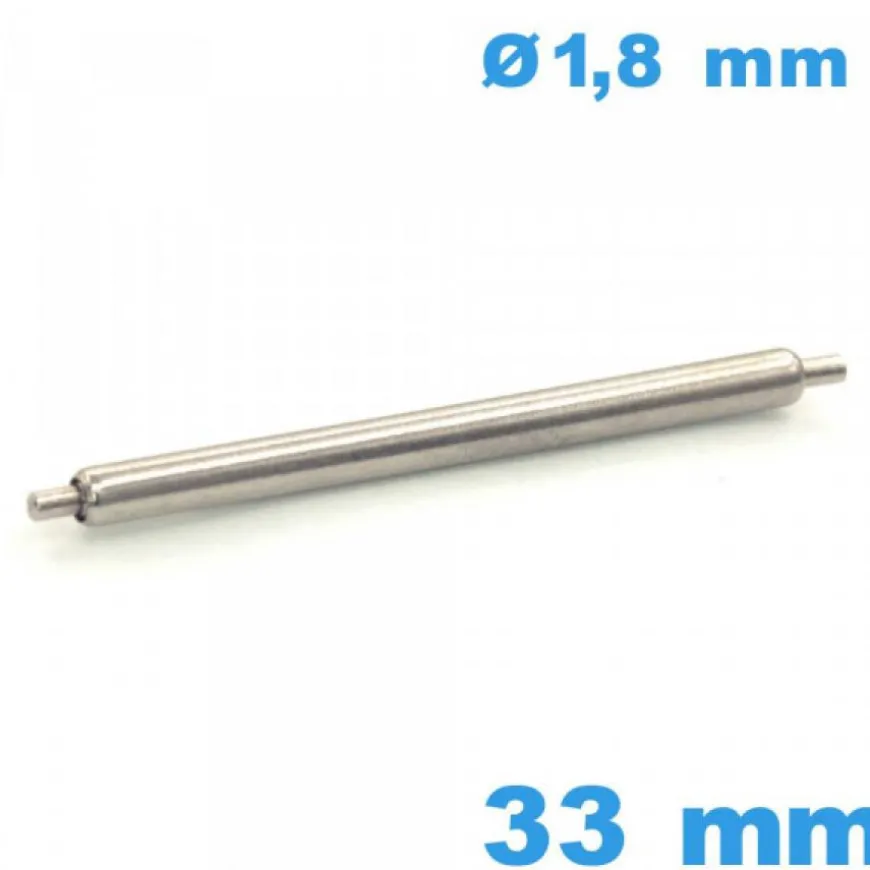 1 Barre à ressort de marque ISOSWISS 33 mm Non téléscopique épaulement simple diam : 1,8 mm Suisse