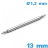 1 Barre à ressort Téléscopique 13mm pour réparation bracelet montre diam : 1,3 mm épaulement double
