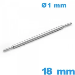 1 Barre à ressort Téléscopique 18mm réparation bracelet montre diam : 1 mm épaulement double
