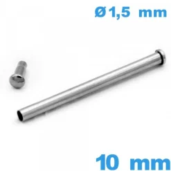 Barre à Rivet Pression pour Bracelet de Montre 10 mm diamètre 1,50 mm