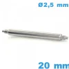 1 Barre Téléscopique 20 mm bracelet diam : 2,5 mm épaulement double