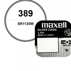 Batterie de montre Maxell 389 1,55 V oxyde d'argent