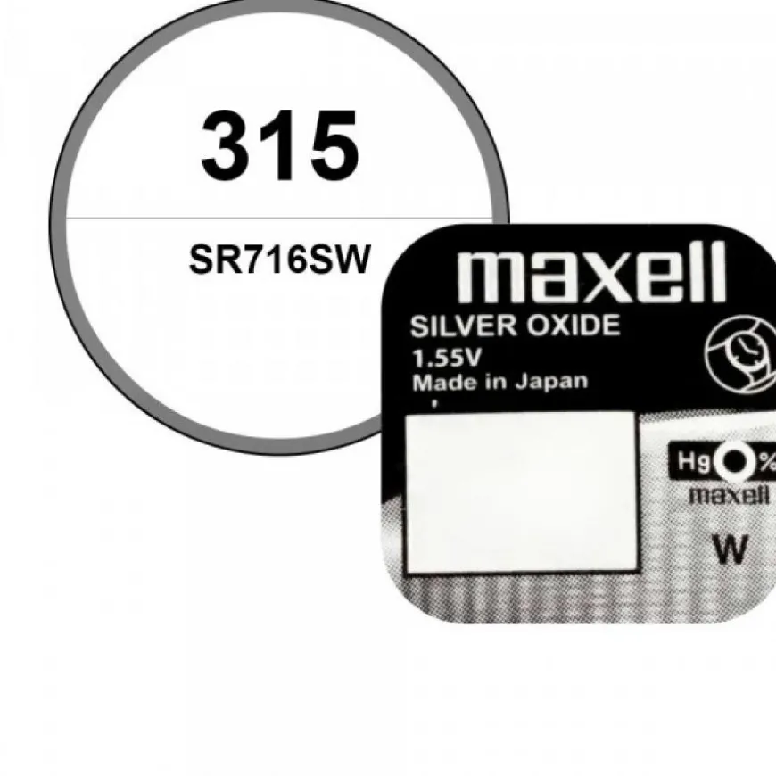 Batterie pour montre Maxell oxyde d'argent 1,55 V 315