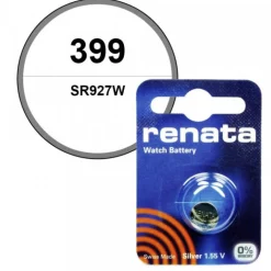 Batterie pour montre Renata 1,55 V 399 oxyde d'argent