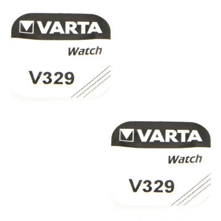 2 Batteries Varta 329 1,55 V alcaline pour montre