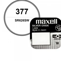 Batterie 1,55 V oxyde d'argent 377 Maxell pour montre