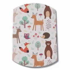 berlingot blanc pour toutes les occasions avec imprimés animaux ( lapin, renard, herisson, ours, )  carton