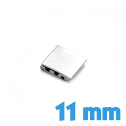 Boucle argenté clip 11 mm pour bracelet montre