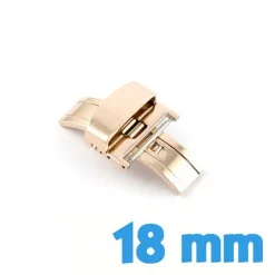 Boucle de qualité double déployante couleur cuivre montre 18 mm