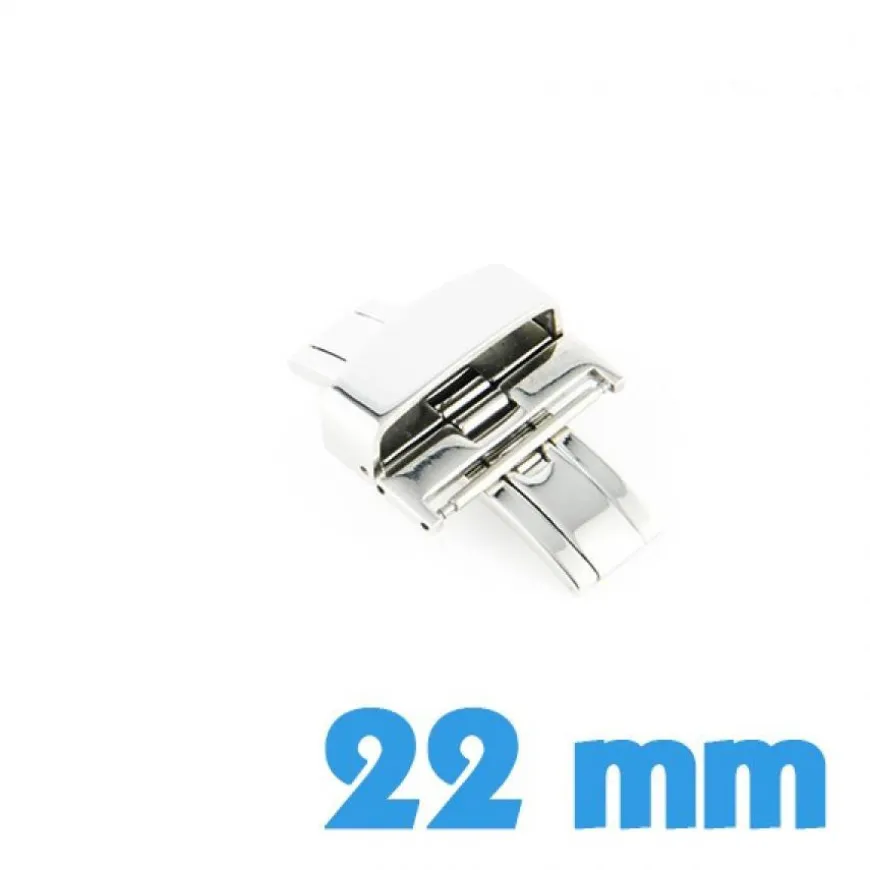Boucle Déployante Double 22 mm Argenté
