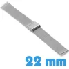 Bracelet Acier Inoxydable Argenté montre 22mm maille milanaise