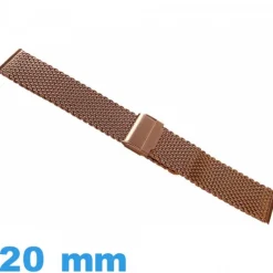 Bracelet Acier Inoxydable bronze 20 mm MESH tressé de montre
