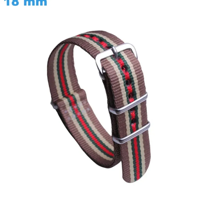 Bracelet Ardillon 18 mm Nylon Beige de montre