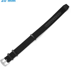 Bracelet Ardillon 20 mm Nylon Noir montre