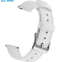 Bracelet Ardillon 22 mm Tissu Blanc pour montre