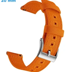 Bracelet Ardillon Orange 20 mm Tissu de montre