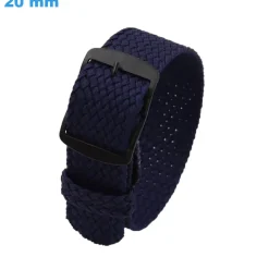 Bracelet boucle Ardillon Bleu 20 mm Nylon montre