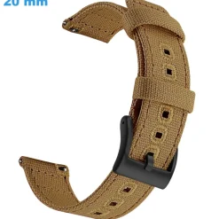 Bracelet boucle Ardillon Café 20 mm Tissu montre