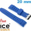 Bracelet Cahoutchouc Bleu pour montre pour Ice Watch 20mm