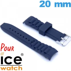 Bracelet Cahoutchouc 20mm Bleu foncé pour montre pour montre Ice Watch